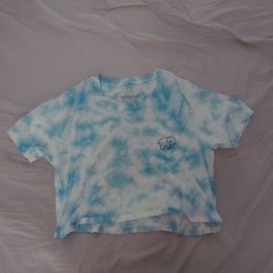 Ivory Ella tie dye cropped tshirt
